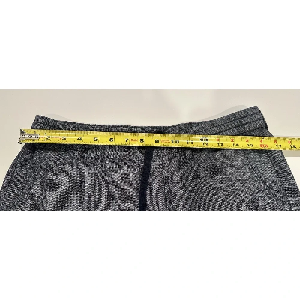 Banana Republic Mens Mason Athletic Tapered Pants Size 33x30 Linen Blend Gray